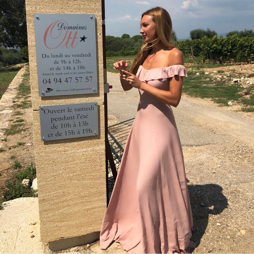 Maxi pink Reformation dress